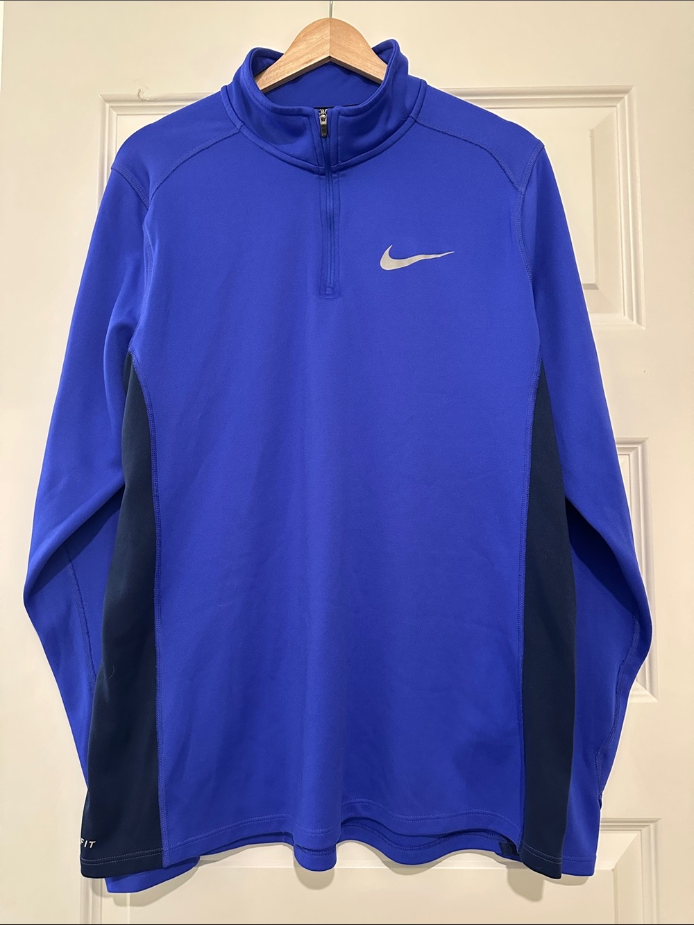 Nike Men’s Royal Blue & Navy Quarter-Zip Performance Jacket